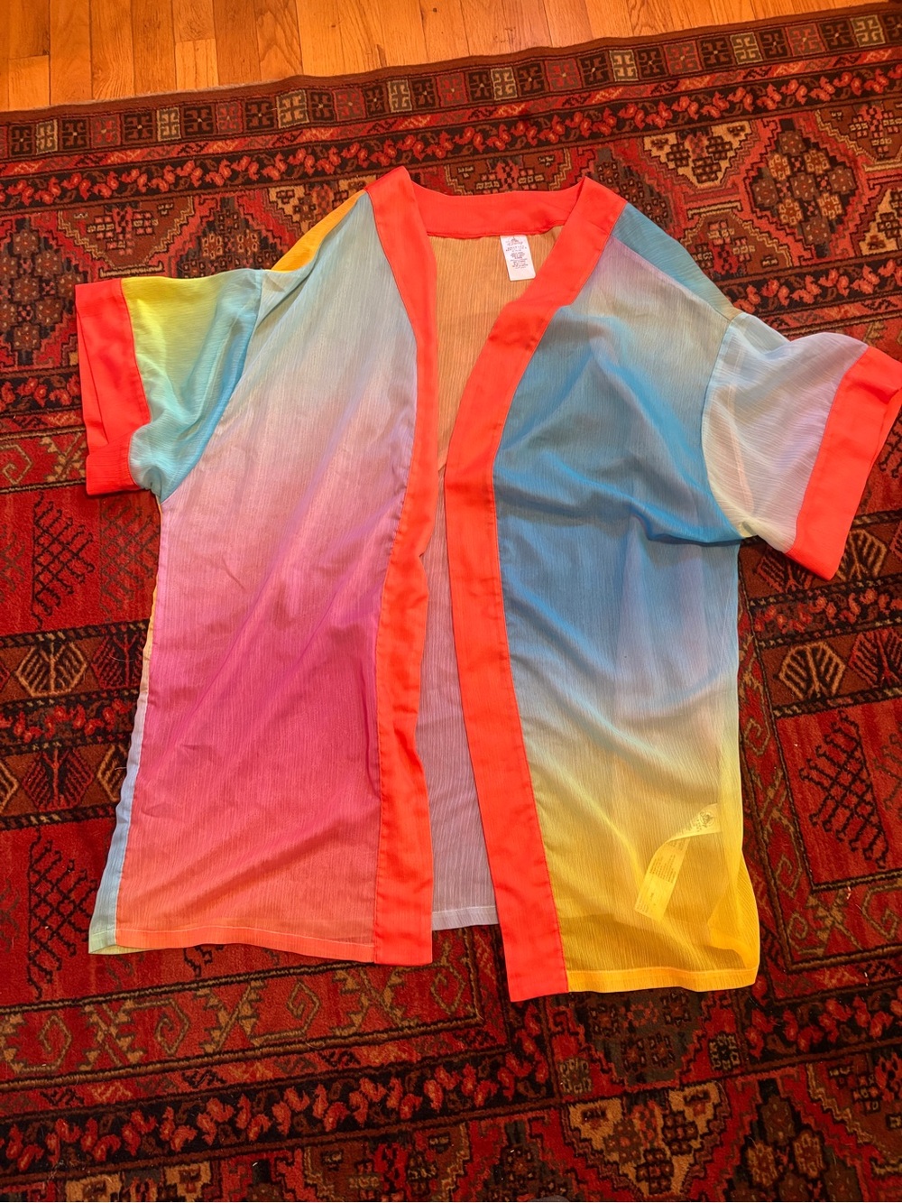Disney Rainbow Sheer Mesh Swim Coverup with Minnie